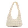 Bolso a cuadros de tela burbuja dulce fresca bolso de mujer moda simple coreana portátil hombro axila