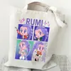 Bolso de Hombro Versátil Diario para Estudiante con Estampado de Dibujos Animados Anime Moda Transfronteriza Bolso de Lona Portátil de Gran Capacidad