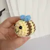 Hilo Acabado Ganchillo Hecho a Mano Colgante Abejita Dibujo Animado Llavero Adorno Bolsa Llavero Coche Accesorios
