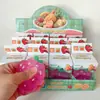 Nuevo juguete cross-border de frutas para aliviar el estrés: Juguete de apretar de fresa y durián, elástico y relajante, alivia el estrés, comida simulada