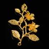 Nuevos accesorios de aleación antigua de Rama de Flor con anillo colgante para manualidades en ropa, tocado, accesorios, simetría izquierda y derecha