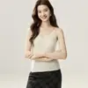Colección Otoño 2026: Camisola de Punto de Cachemira Pura, Top Casual, Ropa Interior para Mujer, Estilo Puro Deseo