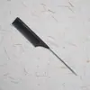 Pente Profissional para Barbeiro Preto Salão de Beleza Dentes Espaçados Cabeça de Empurrar Pente para Corte de Cabelo Pente para Modelar Cabelo Suporte para Cabelo Pente com Cauda Afiada Tony