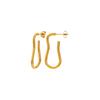 Pendientes europeos y americanos de viento transfronterizo con forma irregular de huevo de ganso, pendientes dorados simples de temperamento, pendientes de moda para mujer, fabricantes