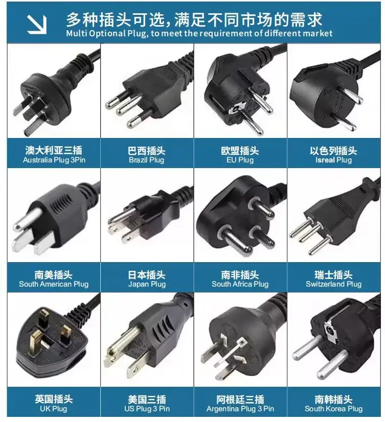 不同插头