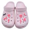 Nueva Serie Rosa Flor para Zapato de Dibujos Animados Hebilla para Zapato con Agujeros Comercio Electrónico Transfronterizo Flor para Zapato Niña Zapatos de Playa Hebilla Decorativa