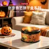 Cajas de galletas y dulces de hierro forjado al por mayor, cajas metálicas con tapa temáticas de Halloween, cajas redondas, cajas para regalo de galletas