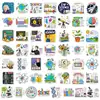 50 pegatinas de elementos para experimentos científicos, pegatinas de dibujos animados de científicos de física, química, biología y astronomía, materiales didácticos para estudiantes, pegatinas decorativas