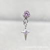 Brincos Pingente Estrela Pequena de Quatro Pontas em Liga de Titânio Astmf-136 G23 Titânio Novo Estilo Piercing de Lábio com Rosca Interna Joia Headpiece