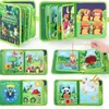 Tablero de aprendizaje de fieltro personalizado 2026, tablero de actividades para practicar el vestido, juguete Montessori de educación temprana, tablero de fieltro para desarrollo intelectual