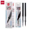 Recarga para Bolígrafo Rollerball de Tinta Líquida Retráctil Deli Secado Rápido Punta Doble Hexagonal Warrior Bolígrafo de Gel