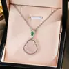 Collar de acero de titanio con cadena para clavícula femenina, imitación de calcedonia de hielo alta natural, Buda, accesorios de regalo de cumpleaños avanzados, venta al por mayor en vivo