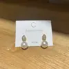 Pendientes de circonita perlada para mujer 2022 nuevo estilo exótico pendientes de perla simples pendientes de aguja de plata s925 retro