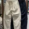 Calça Harem Versátil Plus Size 150kg para Primavera e Outono Cintura Alta Elástica Solta Afinando Perna Larga Casual Calça Curva