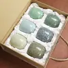 Taza de Cerámica Celadón de la Horno de Longquan Taza Pequeña de Té Juego de Té Kung Fu del Maestro Taza de Degustación de Seis Colores con Grietas de Hielo Caja de Regalo