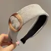 Faixa de cabelo larga estilo coreano para meninas, outono e inverno, realça o tom da pele, adiciona ambiente, acessório de cabelo vintage de copa alta
