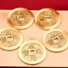 Moedas de Cobre Imitação, Moedas dos Cinco Imperadores, Moedas Atratoras de Riqueza, Corda Trançada no Atacado, Atacado do Fabricante, Moedas dos Cinco Imperadores de Latão Espessado