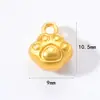 Accesorios Antiguos Vietnamitas de Oro de Arena Alta Retención de Color Cuentas Espaciadoras Colgante de Zirconio Incrustado de Durazno Cadena de Extensión para Pulsera y Collar Joyería DIY