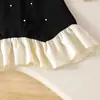 Vestido de Princesa de Verano Nuevo Baoxin Amazon para Niñas Europeas y Americanas, con Cuello Halter, Perlas y Volantes, Ropa Infantil Elegante y de Moda