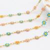 Accesorios de Cadena Collar para Mujer Refrescante Flor de Margarita Pulsera Collar Estilo Ins Diseño de Color Contrastante Accesorios de Cadena para Clavícula
