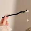 Elegante Grampo de Cabelo Floral Estilo Chinês, Grampo de Cabelo Hanfu, Acessório de Cabelo Feminino, Combinado com uma Saia Mamian e Adorno de Cabeça Tradicional de Alta Qualidade