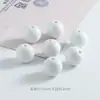 14mm Contas de Cerâmica Esmaltada Flor DIY Acessórios para Joias Contas Soltas com Furo Grande Material Tecido à Mão Contas de Cerâmica Lote Solto