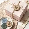 Pegatina de sello de cera de romero de bajo relieve de colores europeos, opciones multicolor, temática de plantas, para invitaciones y tarjetas de felicitación, decorativa, autoadhesiva, en stock