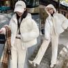 Chaqueta Corta de Algodón con Capucha para Mujeres Petite, Nueva Chaqueta Acolchada Gruesa Otoño e Invierno 2025