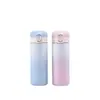 Taza Térmica Macaron de Acero Inoxidable 304 para Pareja Pequeña Mini de Bolsillo Taza de Guisante Portátil con Tapa Pop-up Degradado