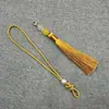 Nudo de la Paz 8B-4 Conjunto de Borla con Cuentas 8cm Colgante de Manualidad con Borla Etiquetas Acrílicas Adornos Cuerda para Mango Wenwan