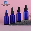 Em Estoque Frasco Boston 30ml Frasco Azul para Óleo Essencial com Conta-Gotas Graduado, Frasco Boston para Loção, Frasco Cosmético