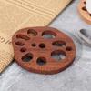 He Shi Muebles para el Hogar Portavasos de Madera Maciza Patente Creativa Almohadilla de Raíz de Loto Madera Japonés Aislamiento Térmico Anti-quemaduras Taza de Té Taza de Café Portavasos