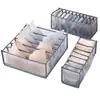 Caja de Almacenamiento para Ropa Interior del Hogar, Organizador de Almacenamiento para Jeans, Almacenamiento con Compartimentos Divididos, Organizador de Calcetines para Dormitorio, Caja de Almacenamiento de Malla