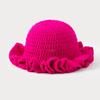 Gorro de Lana Tejido a Mano Transfronterizo para Otoño e Invierno a Prueba de Frío Engrosado a Prueba de Viento Gorro Ondulado Simple y Versátil Color Sólido
