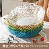 Plato de Frutas 2024 Nuevo Forma de Flor Transparente Sala de Estar Hogar Mesa de Centro Plato de Frutos Secos Plato Colgante Apariencia de Alto Valor de Alta Gama de Lujo Ligero