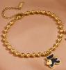 Juego de Collar, Pulsera y Aretes de Acero Inoxidable al por Mayor con Concha Blanca, Lindo Oso, Corazón, Joyería de Acero Titanio