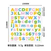 Amazon DIY Letras Coloridas 26 Maiúsculas e Minúsculas do Alfabeto Inglês, Números e Símbolos Adesivos Desenho Animado Decorativos Criativos Etiquetas