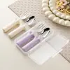 Colher de silicone com cabo para crianças, conjunto criativo e fofo de colher e garfo para crianças, talheres de silicone para bebês e colher para suplemento alimentar