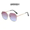 Gafas de Sol Europeas y Americanas de Gama Alta, Montura Grande, Anti-UV, Lentes Especiales Degradadas para Conducir, Gafas de Sol de Moda para Proteger del Sol