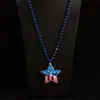 Diadema del Día de la Independencia de América Collar Festivo del Día Nacional Collar Intermitente El Más Vendido en Amazon Tamaño Estrella de Cinco Puntas