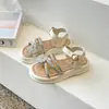Chinelos Infantis, Sapatos Brilhantes de Princesa, Novo Estilo Verão 2026 Chinelos Infantis, Sapatos de Encaixe Estilosos para Meninas Pequenas