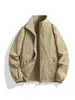Jaqueta de Trabalho Nova Retro para Homens, Outwear Casual Solto, Moderna e Versátil, com Gola Alta