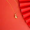 Pingente Tendência Ouro Antigo Banhado Pingente de Maçã com Diamante Sólido Versátil Duradouro Joias Transfronteiriças