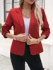 2026 chaqueta de traje nueva transfronteriza para mujer blazer formal de manga tres cuartos ropa de trabajo casual de negocios