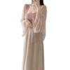 Conjunto de tres piezas de ropa de mujer de verano fina y de alta gama, estilo suave y elegante, estilo nacional chino, traje Hanfu mejorado.