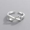 Anillo de perlas con gafas de amor de estrella de plumas estilo coreano, anillo retro desgastado de moda y personalidad, entrega de anillo de una pieza de celebridad de Internet
