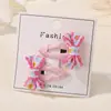 Tecido para Roupa Suit com Flor Bordada e Laço para Meninas Europeias e Americanas Acessórios de Cabelo Grampo para Franja Grampo de Cabelo de Tecido Feito à Mão Fofo