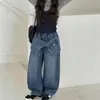 Shorts jeans para meninas, novo estilo 2026, moderno, descolado e estiloso com design irregular de patchwork
