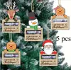Decoración Navideña Transfronteriza Billetera de Árbol de Navidad Decoración Colgante de Madera Navideña Transfronteriza Decoración Colgante de Cuchillo Americano