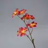 Arranjo de Flores de Orquídea Artificial com Sete Flores, Orquídea da Neve Perfumada, Decoração de Casa, Decoração de Mesa para Sala de Estar, Vitrine, Criação de Ambiente